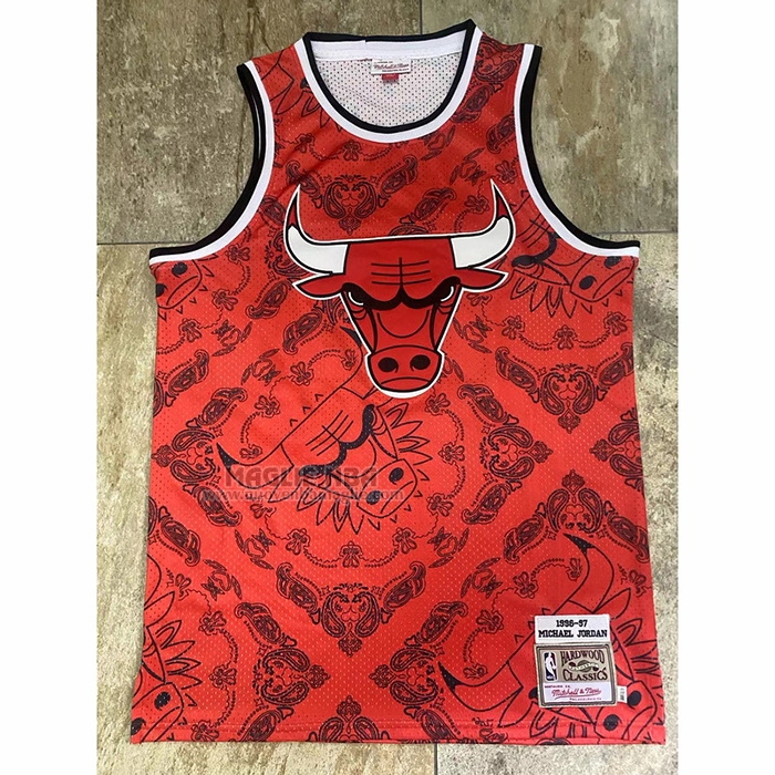 Maglia
 Michael Jordan NO 23 Chicago Bulls Mitchell & Ness 1996-97 Rosso
2